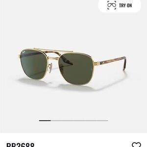 Ray-Ban Classic Gold Frame with Green Lenses RB3688 - brand new, never worn.